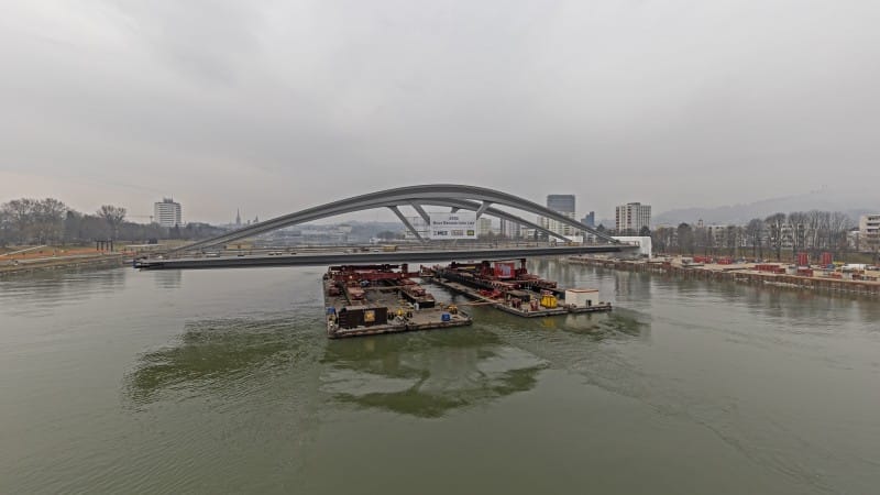Die neue Donaubrücke in Linz